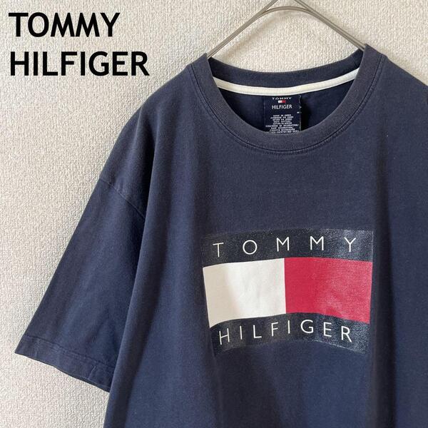 D3 TOMMY HILFIGER tシャツ 半袖 ブランドロゴ Mメンズ 紺