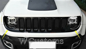 2015-18 JEEP Jeep renegade RENEGADE carbon look head light headlamp cover Surround trim aero custom parts 2