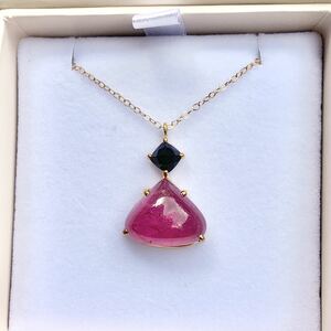 [ special price ] large grain tourmaline pink tourmaline. necklace 