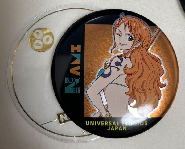 ワンピース USJ 缶バッジ ナミ