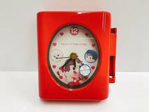 ◆レア アンティークPeko Poko 置き時計 フォトフレーム 不二家 ペコ ポコ オリジナル ペコちゃん 赤 レッド コレクション_画像2