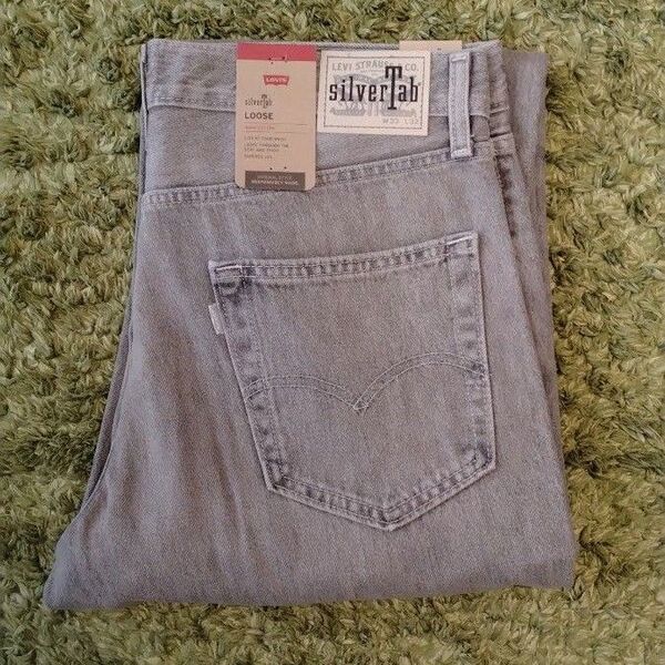 リーバイス SILVERTAB ルーズフィット グレー STONEWASH W33/L32