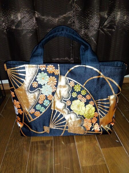 ハンドメイド日本帯トートバッグ和柄