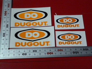 正規品 DUGOUT ステッカー 4枚(2種類) / ACTIVE アクティブ ダグアウト ロゴ デカール