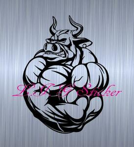  cutting sticker fitness ⑩ seal decal automobile Jim GYM muscle exercise training body Bill muscle combative sports 