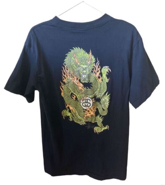 90s Stussy オールドステューシー ドラゴンプリントTシャツ