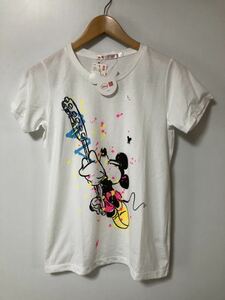新品UNIQLO ディズニーギターミッキーTシャツ/ユニクロ Disney グラフィックカットソー 半袖Tシャツ