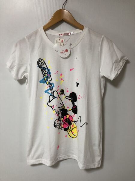 新品 UNIQLO ディズニー ギターミッキーTシャツ / ユニクロ Disney グラフィックカットソー 半袖Tシャツ コラボ Mickey ミッキーマウス