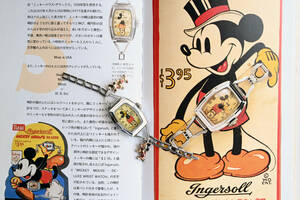  Vintage супер ценный прекрасный товар 38' Ingersoll Mickey Mouse ручной завод часы Disney OH settled 