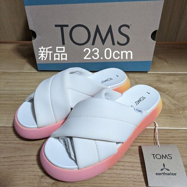 新品 サンダル 「TOMS」ALPARGATA MALLOWCROSSOVER 厚底サンダル レディース 23.0cm 軽量