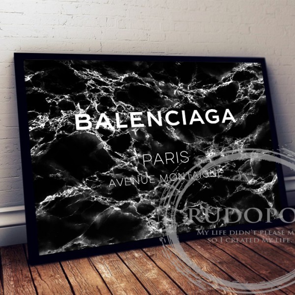 A3 size framed [Marble Brand Homage Art Poster Balenciaga] #4, Artwork, Painting, graphic