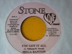 レゲエ Mega Banton / You Got It All 7インチです。