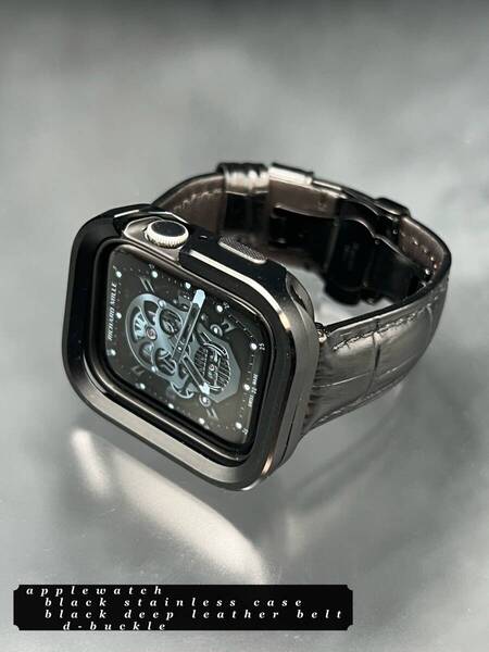 49mm 49ミリ ウルトラ アップルウォッチ アルミニウム カバー ケース ワイド 本革 ベルト 特殊 バックル ultra Apple Watch