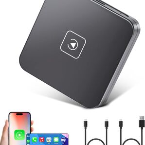 【405】CarPlay ワイヤレス アダプター 5GHz WiFi搭 ナビゲーション/音楽/Siri/通話/メッセージ受送信