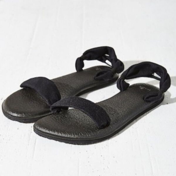 サヌーク ヨガサンダル Sanuk Yoga Duet Sandal 黒 ブラック 24センチ レディース リカバリーサンダル