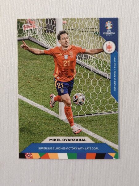 topps now ミケル・オヤルサバル Mikel Oyarzabal 065 スペイン代表 トップスナウ EURO 2024