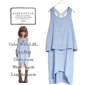 ◎SIMPLICIT◎AI着画*ガーゼ素材*裏地付き*細ボーダー柄*ドッキング*ワンピース