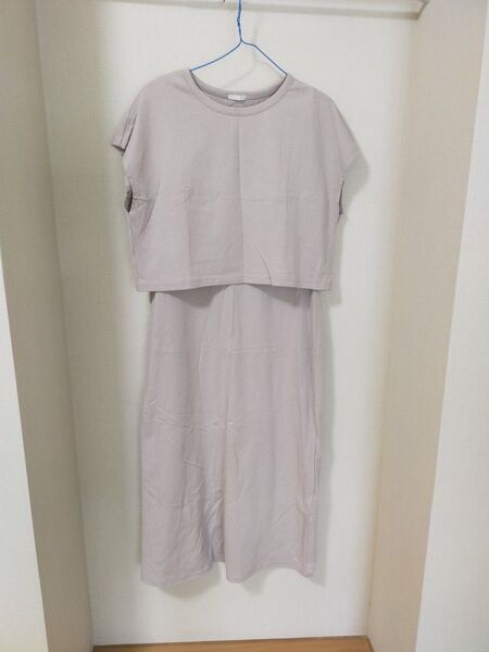 GU ロング ワンピース ノースリーブ