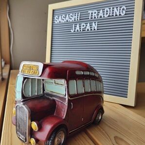 【新品】レトロなバスの貯金箱