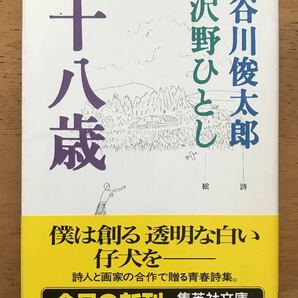 谷川俊太郎「十八歳」集英社文庫 初版の画像1