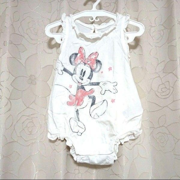 【美品】ベビーギャップ ミニー ロンパース ディズニー 80㎝ 白色