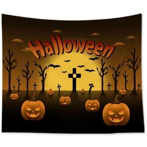 ハロウィン タペストリー 壁掛け 布製 かぼちゃ 大判 150×130 洗える