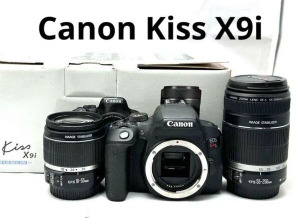 一眼レフ入門セット♪Canon EOS kiss X9iダブルズームレンズキット♪
