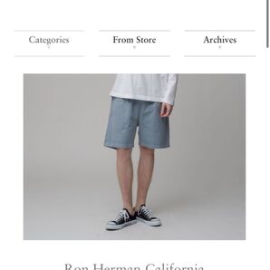 【美品・定価28,000円】 2023SS Ron Herman Garment Die Shorts