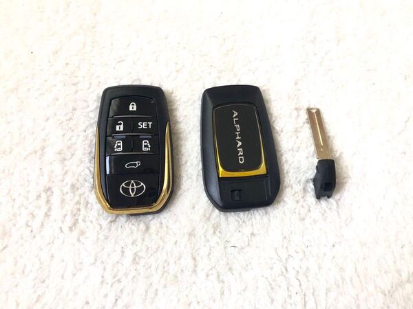 ゴールド 高級品 6ボタン アルファード キーケース 前期 後期 スマートキーカバー 加飾