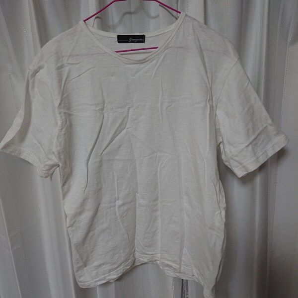 半袖Tシャツ 半袖カットソー グランジェスタ grangesta Lサイズ メンズ 無地Tシャツ 白シャツ シンプル
