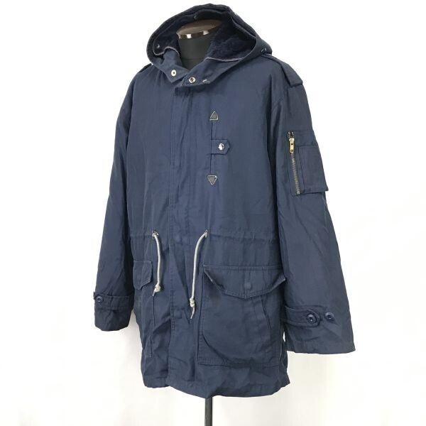 ヒューストン/Houston★USAF/米空軍/PARKA COAT/モッズコート【Mens size -L/紺/navy】裏地ボア/フライトジャケット/Jumpers◆YBH96-b