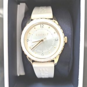 新品 未使用 ESPRIT エスプリ レディース 腕時計 白ラバーベルト