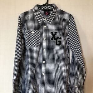 1回着美品◆エックスガール X-girl ギンガムチェックシャツ◆サイズ1