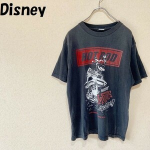 【人気】Disney/ディズニー グーフィープリントTシャツ ブラック サイズM/1821