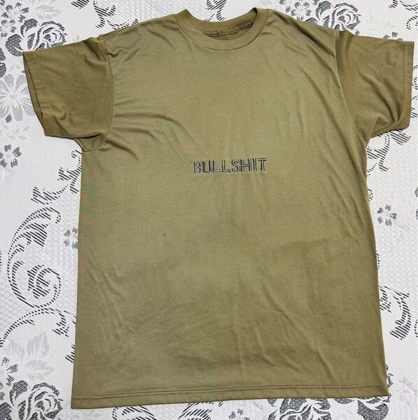 US AIR FORCE BulIShit刺繍入りロゴ Tシャツ 半袖XLサイズ