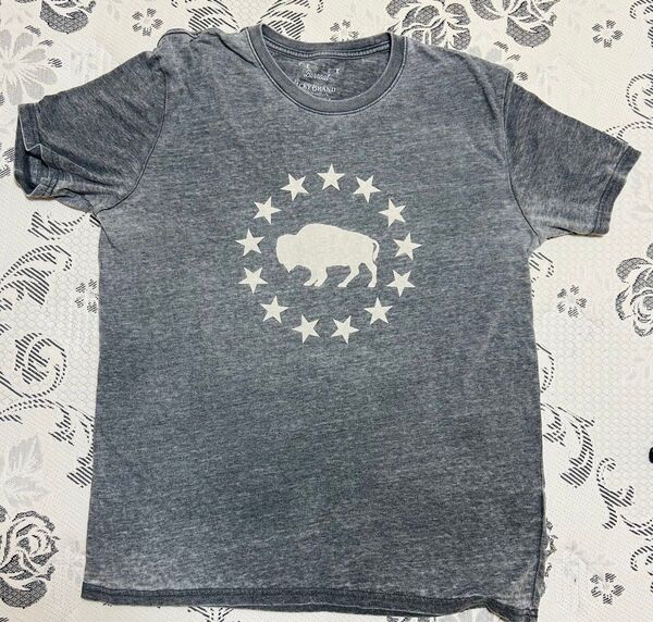 Lucky Brand メンズ半袖 クルーネックバッファローTシャツ Lサイズ