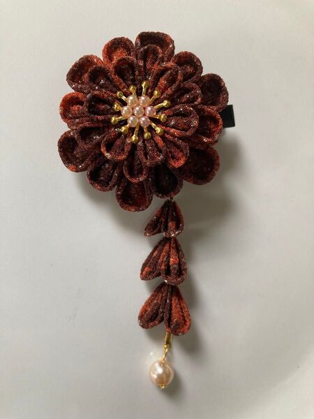 つまみ細工髪飾り ヘアクリップ