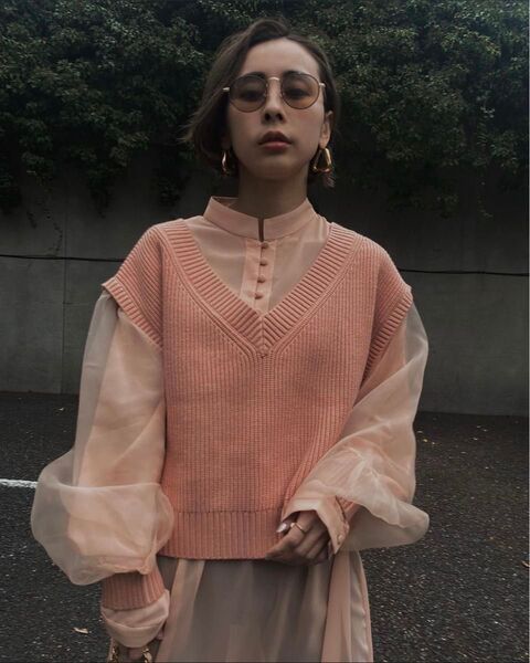 アメリヴィンテージ Ameri Vintage SHEER LAYERED SHIRT TOP