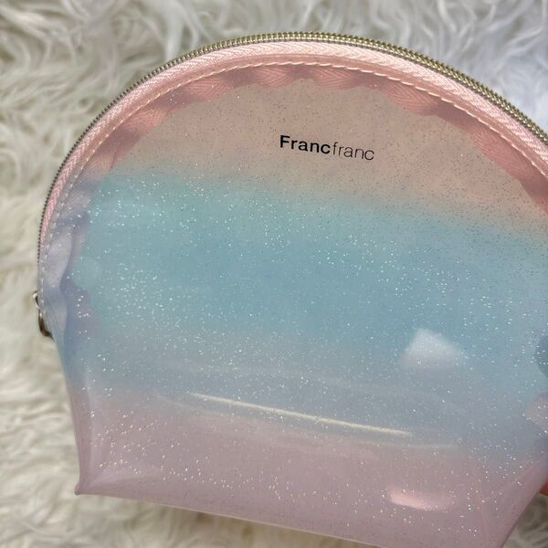 Francfranc フランフラン ポーチ ラメ 小物入れ 化粧ポーチ マルチケース