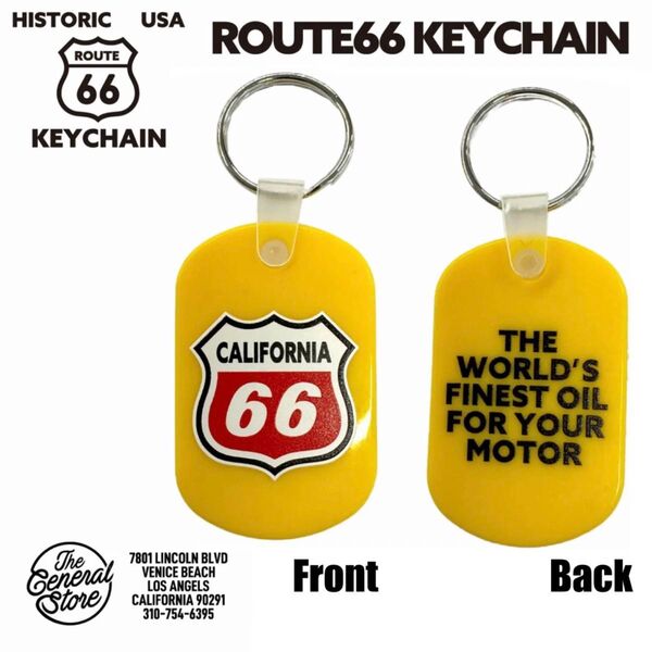 新品 ラバーキーホルダー ◆ CALIFORNIA ROUTE66 / カリフォルニア ルート66 ◆