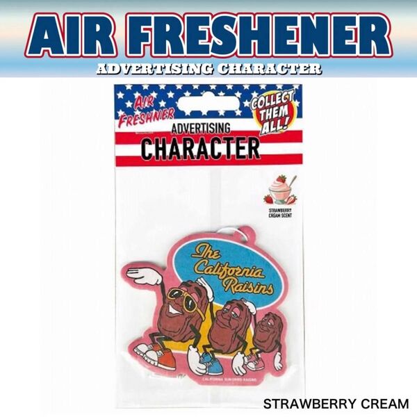 新品 エアフレッシュナー ◆ CALIFORNIA RAISINS ◆ ストロベリークリームの香り AIR FRESHENER