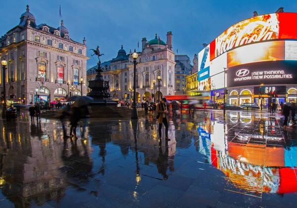 L62 ピカデリーサーカス/ロンドン/イギリス/海外風景/アートパネル/ファブリックパネル/インテリアパネル/ポスター