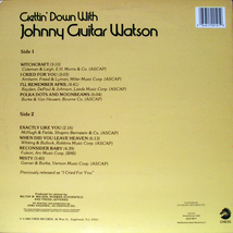 【LP】JOHNNY GUITR WATSON / GETTIN' DOWN WITH_画像2
