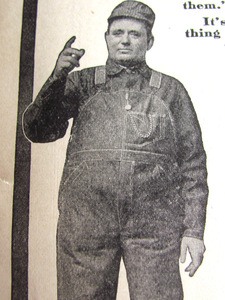 1912年 Railroad King / Signal Overalls カバーオールの広告(1910年代デニムオーバーオールワークウェアレア古着stifel501levis