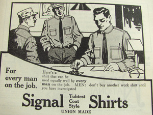 【雑誌広告】1915年 Signal Overalls ビンテージ 広告実物 ワーク カバーオール オーバーオール 古着 激レア 10年代 USA