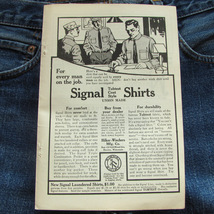 【雑誌広告】1915年 Signal Overalls ビンテージ 広告実物 ワーク カバーオール オーバーオール 古着 激レア 10年代 USA_画像2