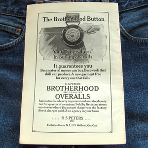 【雑誌広告】1916年 Brotherhood Overalls ビンテージ 広告実物 ワーク カバーオール オーバーオール 古着 激レア 10年代 USA Work