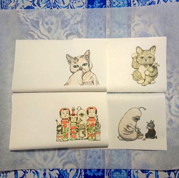 完売 ヒグチユウコ 懐紙 全4種セット(各1枚) こはる ひとつめちゃん ギュスターヴくん こけし ニャンコ