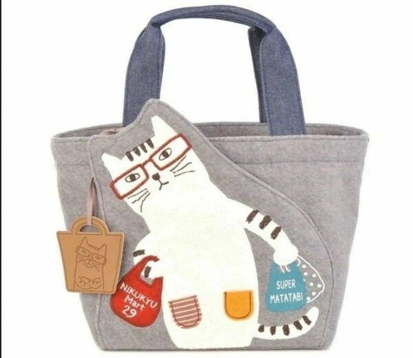 新品 トートバッグ 手提げ 買い物 猫柄 ネコ ねこ 猫 ネコザワ かわいい クスグルジャパン ネコまるけ