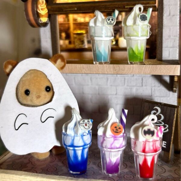 ミニチュア ハロウィン ドリンク おもちゃ おままごと お人形 撮影 ドールハウス 小物